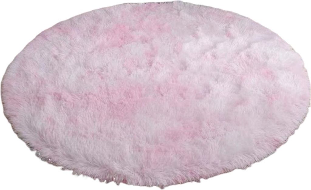 UHUSE Kreisförmiger, runder Shaggy-Teppich für Wohnzimmer und Schlafzimmer, flauschige Matte, rutschfest