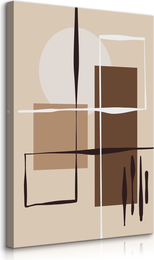 Muralo Leinwandbild Canvas GEOMETRISCHE FIGUREN Abstraktion Wandbild Boho Stil Br. 40cm x Hö. 50cm