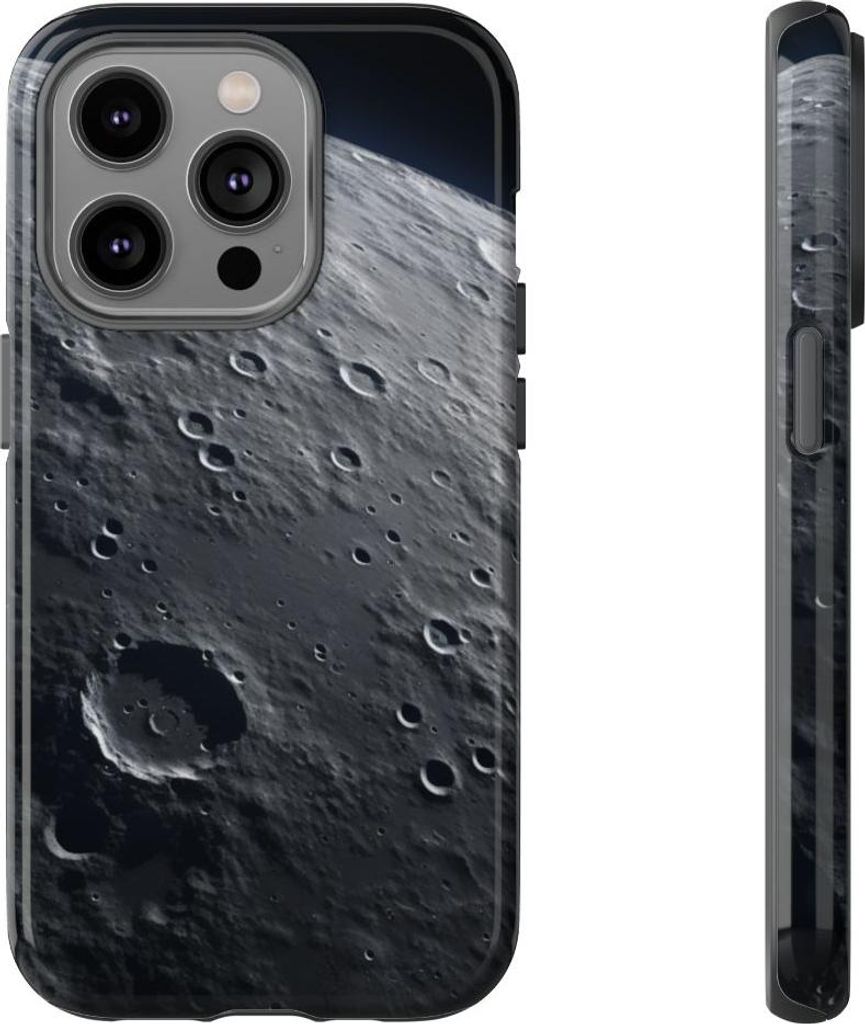 Mondkrater-Optik mit glänzender Oberfläche – Hülle Kompatibel mit iPhone 14 Pro