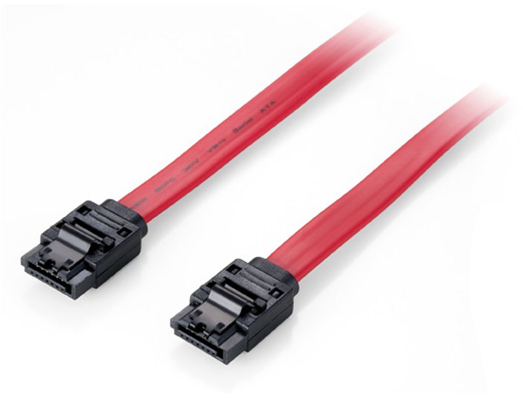 Equip - sata iii kabel - mit sicherheitsclip - 0.5m - rot