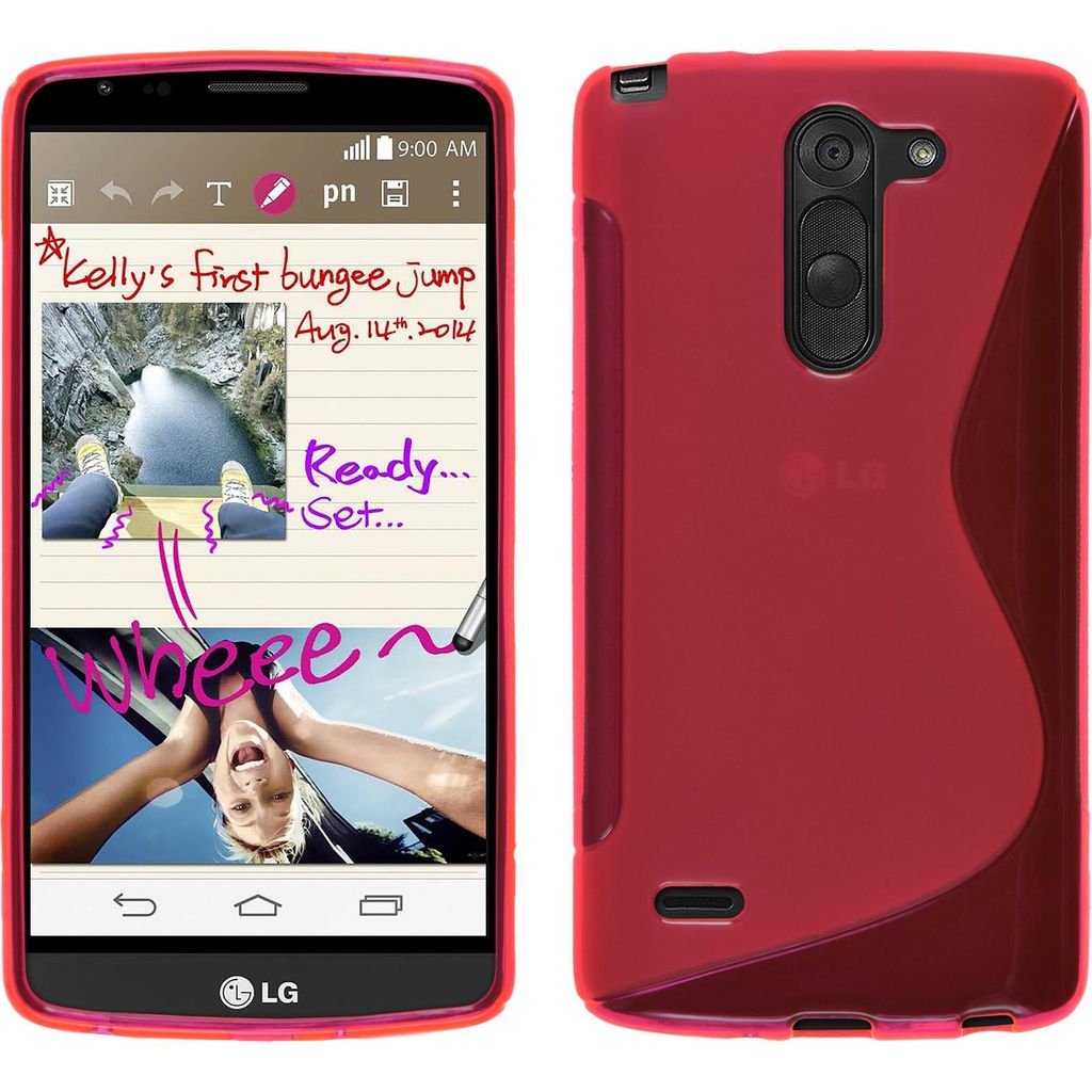 PhoneNatic Case kompatibel mit LG G3 Stylus - pink Silikon Produktbild 