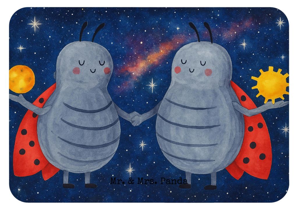 Mr. & Mrs. Panda magnet Sternzeichen Zwilling Design - Weiß - Geschenk, Marienkäfer, Zwillingsbruder, zettelhalter, Kühlschrankmagnet, Zwillings...
