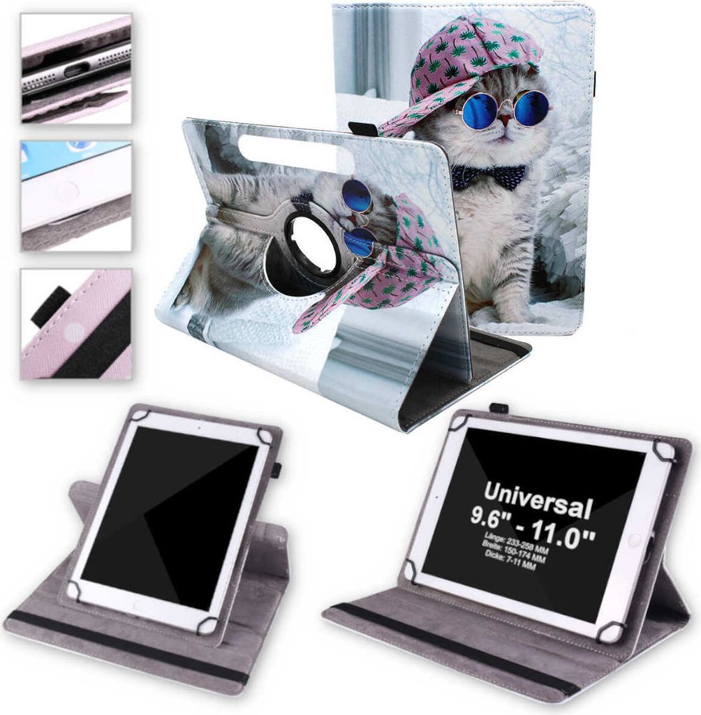 Für Apple iPad Air 11 Zoll 2025 / 2024 360 Grad Motiv 9 Tablet Tasche Kunst Leder Etuis Hülle