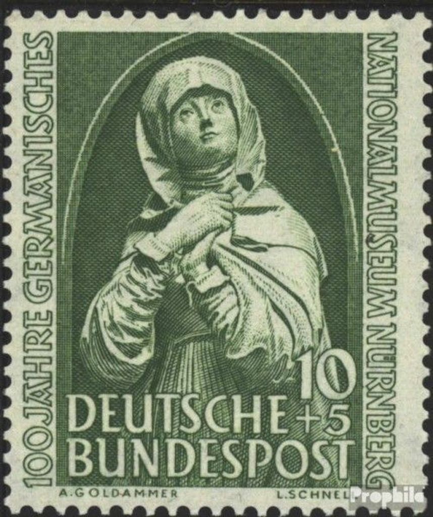 Briefmarken BRD (BR.Deutschland) 1952 Mi 151 (kompl.Ausg.) postfrisch 100 Jahre Germanisches Nationalmuseum