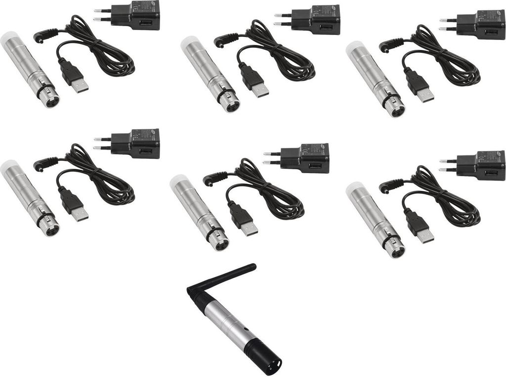EUROLITE Set QuickDMX 1x Sender + 6x AKKU Empfänger Zdjęcie produktu 