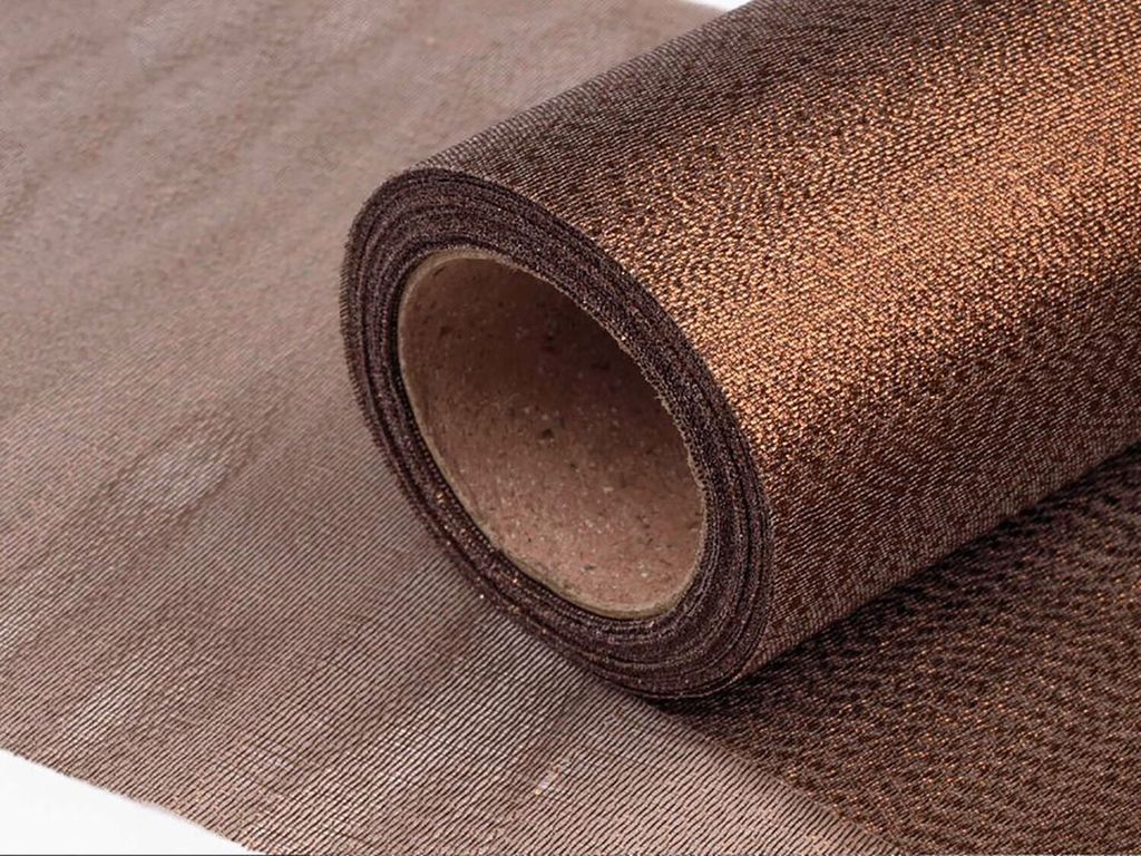 Glitzerband #09 braun 15 cm x 9 m geschnitten, Dekoband, Tischläufer, Tischdekoration