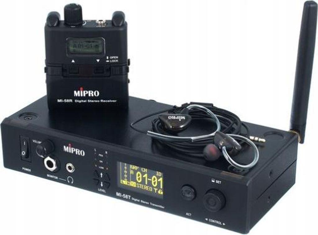 Mipro MI-58RT Cyfrowy system z odsłuchami dousznymi 5,8 GHz Zdjęcie produktu 