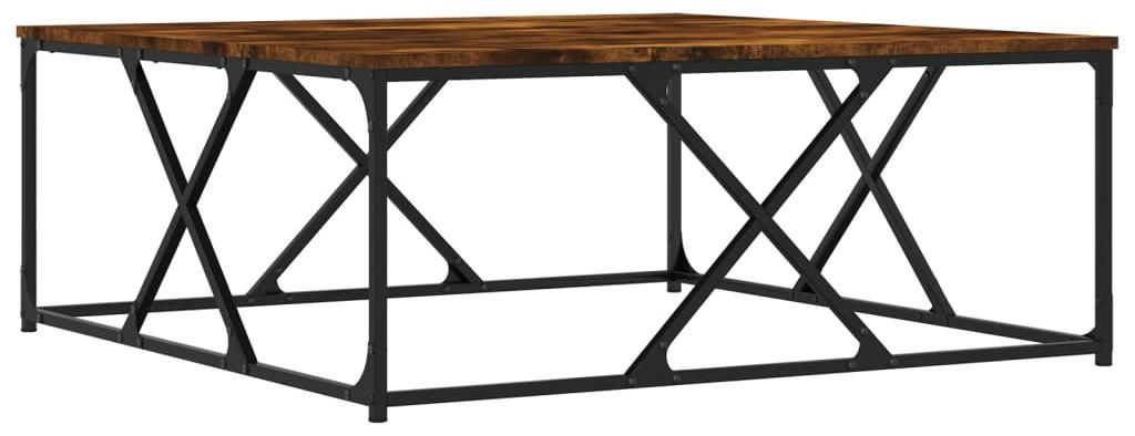 vidaXL Couchtisch Räuchereiche 100x100x40 cm Holzwerkstoff