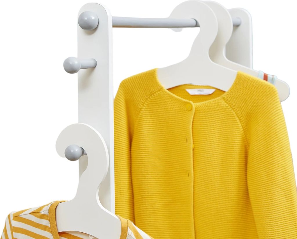Ginger Home Kinder-Kleiderständer Holz Weiß/Grau – Regal Produktbild 7