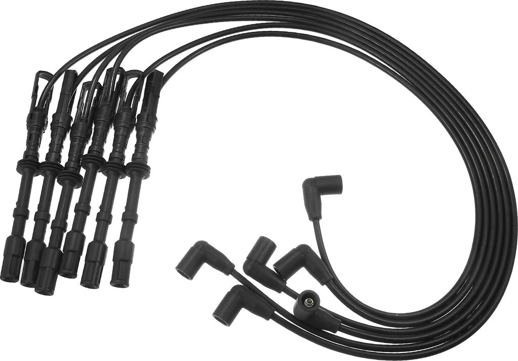 Zündkerzen-Spulen-Kabelbaum Zündspule Kabelbaum passend für Volkswagen Jetta Golf 1999-2002 V6 2.8L Nr. 021905430DA/021905430DB - Packung mit 6