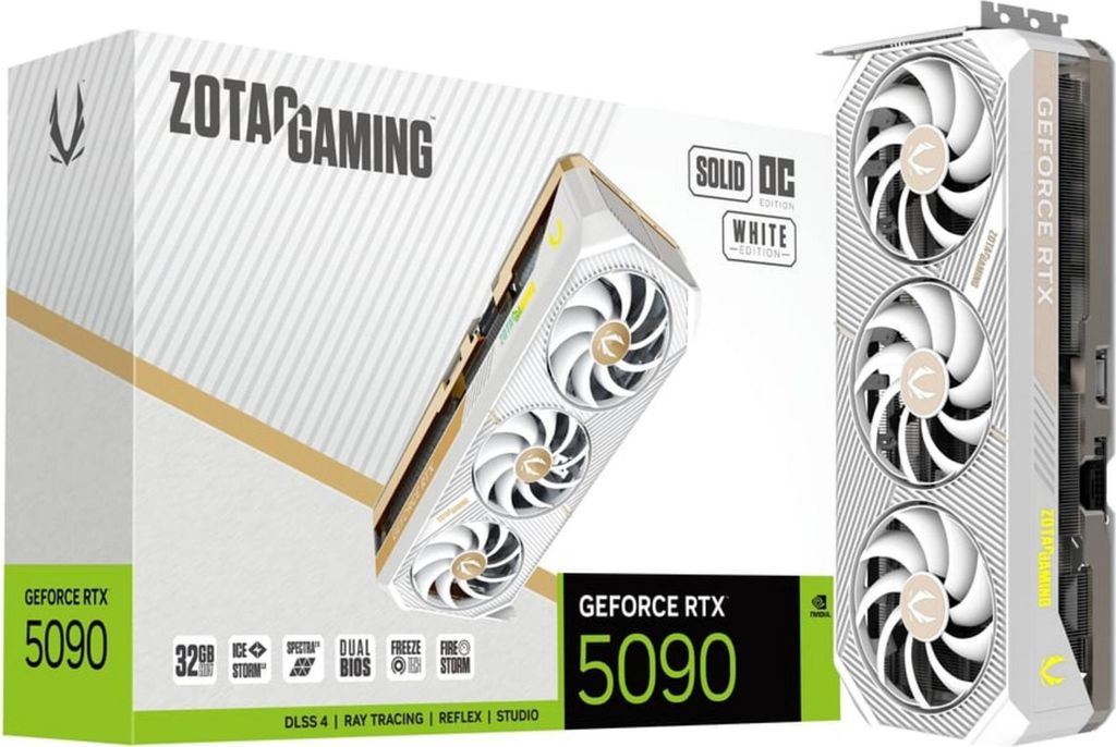 ZOTAC GeForce RTX 5090 SOLID OC White Edition, Grafikkarte, (DLSS 4