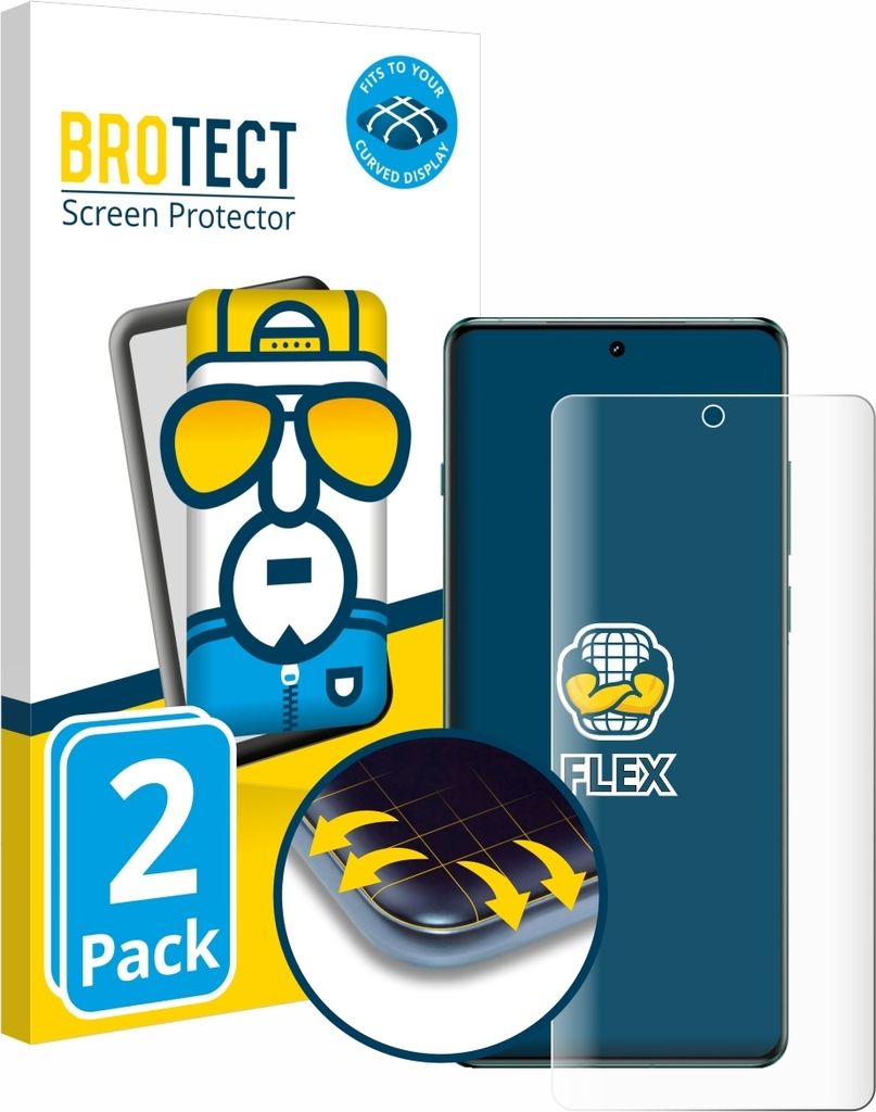 2x BROTECT Fullscreen Schutzfolie für OnePlus 12R Displayschutz Folie Fullcover Klar Transparent