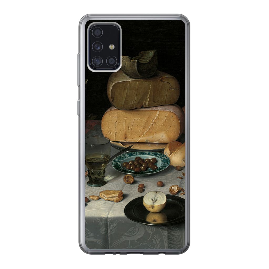 MuchoWow Handyhülle Schutzhülle Hülle für Samsung Galaxy A52 5G Stilleben mit Käse - Gemälde von Floris Claesz. van Dijck Silikon Softcase ...