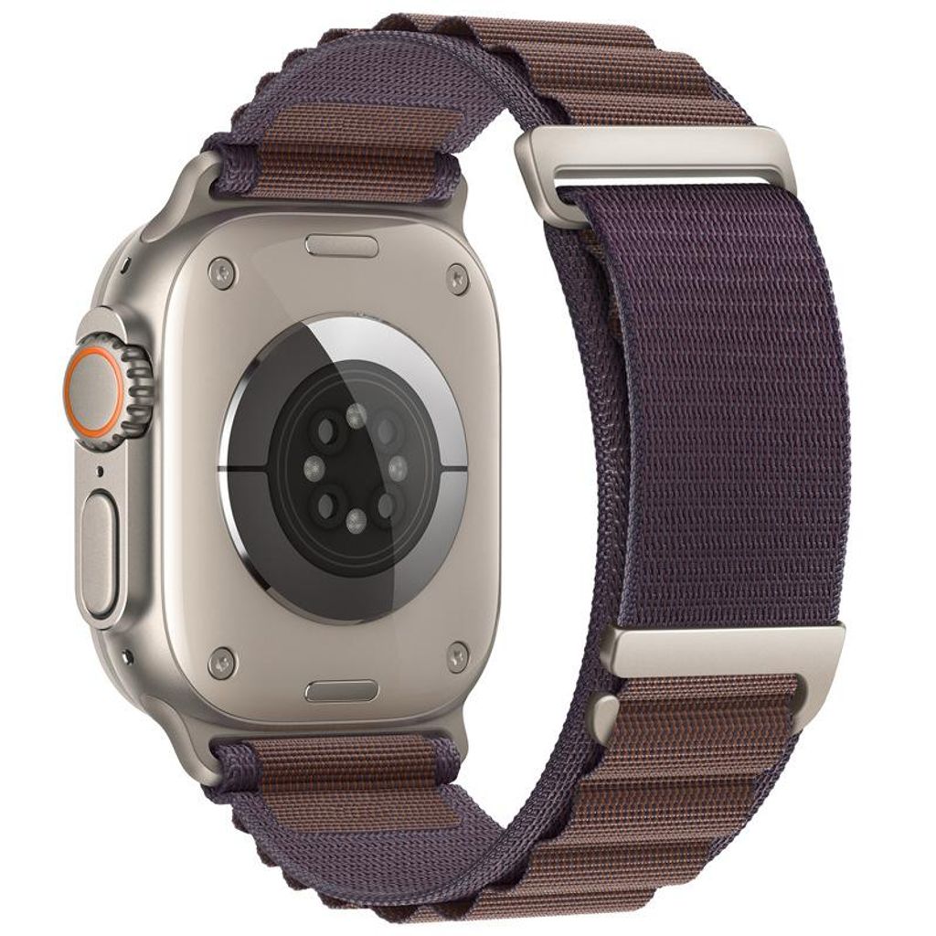 FFO2World Alpine Loop Nylonarmband – Verstellbar mit C-Haken – Für Apple Watch 49/46/45/44/42 mm (Ultra/Serie 11–1 & SE) – Indigo