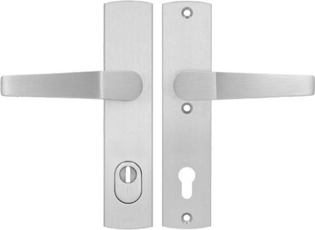 Axa Arrow Premium 92 WB Griff, Klasse 3, mit FLEX-Einsatzschutz (Brandschutz), Farbe F6 - Edelstahl (Türstärke 74-83 mm)