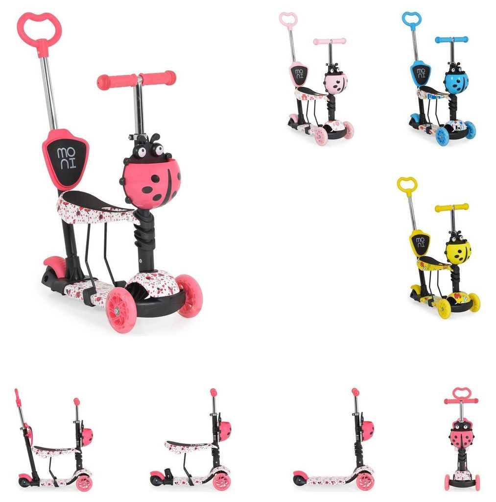 Moni Kinderroller Lollipop 3 in 1 Schiebestange, Sitz, Produktbild 