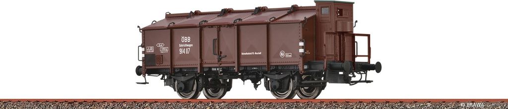 Brawa 50556 Spur H0 Klappdeckelwagen K25 ÖBB, Epoche III DC