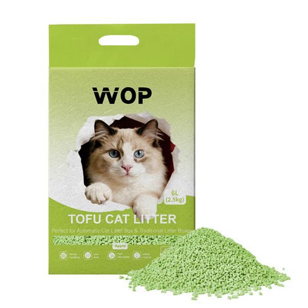 TOFU Katzenstreu Apfel - WOP - Kattoilette Produktbild 