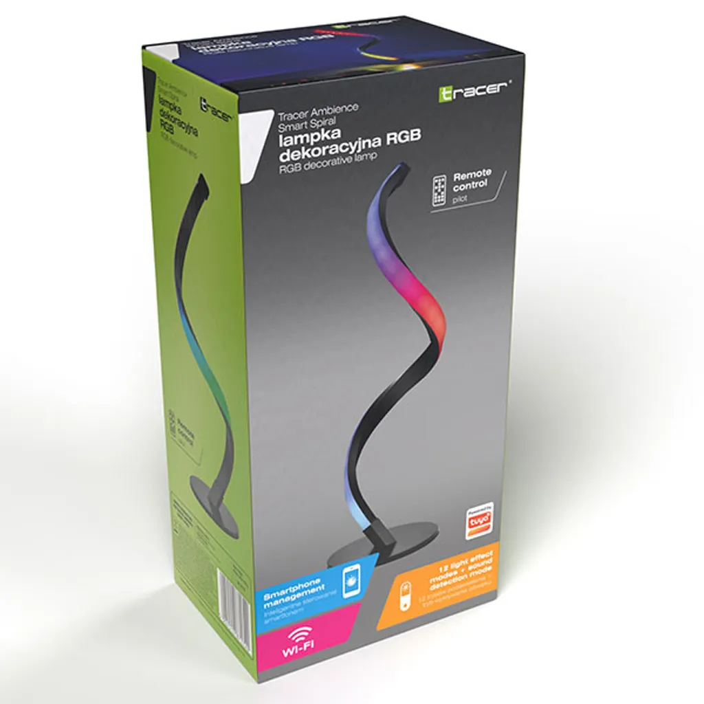 Lampe de Table LED Spirale Connectée - Éclairage d'Ambiance Intelligent