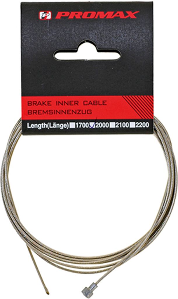 Promax Bremszug RACE für Rennrad NIRO 2000x1.5mm Birnen-Nippel