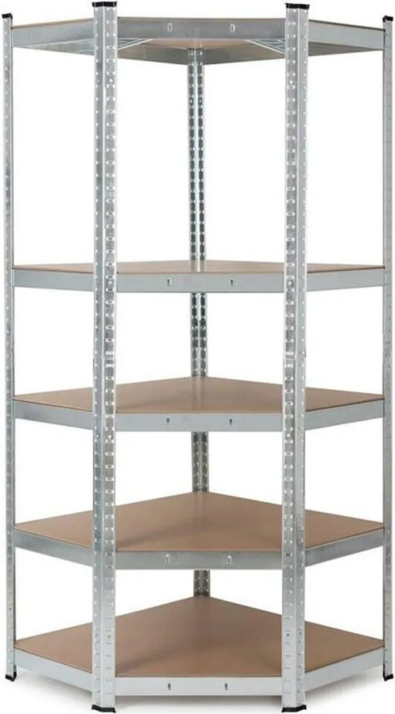 Étagère d'angle HRC-175 avec tablettes en bois robuste, charge 875 kg