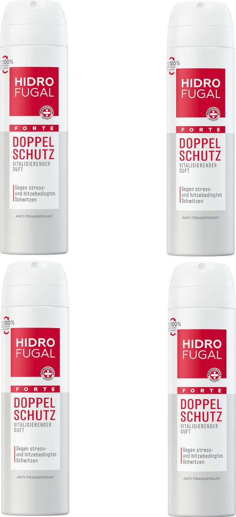 HIDROFUGAL Deo Spray Forte Doppelschutz Anti-Transpirant 2-fach Schutz 4 x 150ml