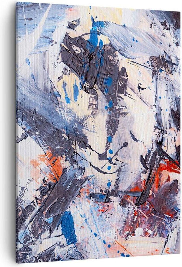 Bild auf Leinwand - Leinwandbild - Einteilig - Abstraktion verschüttet Farben - 50x70cm - Wand Bild - Wanddeko - Wandbilder - Leinwanddruck - Wand...
