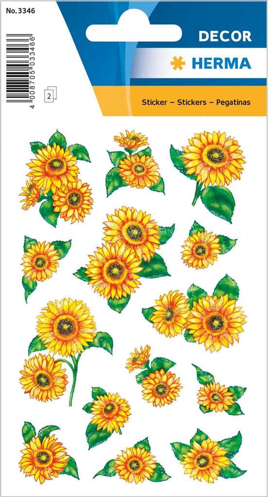 Adesivi HERMA Girasoli della serie DECOR adesivi Immagine del prodotto 