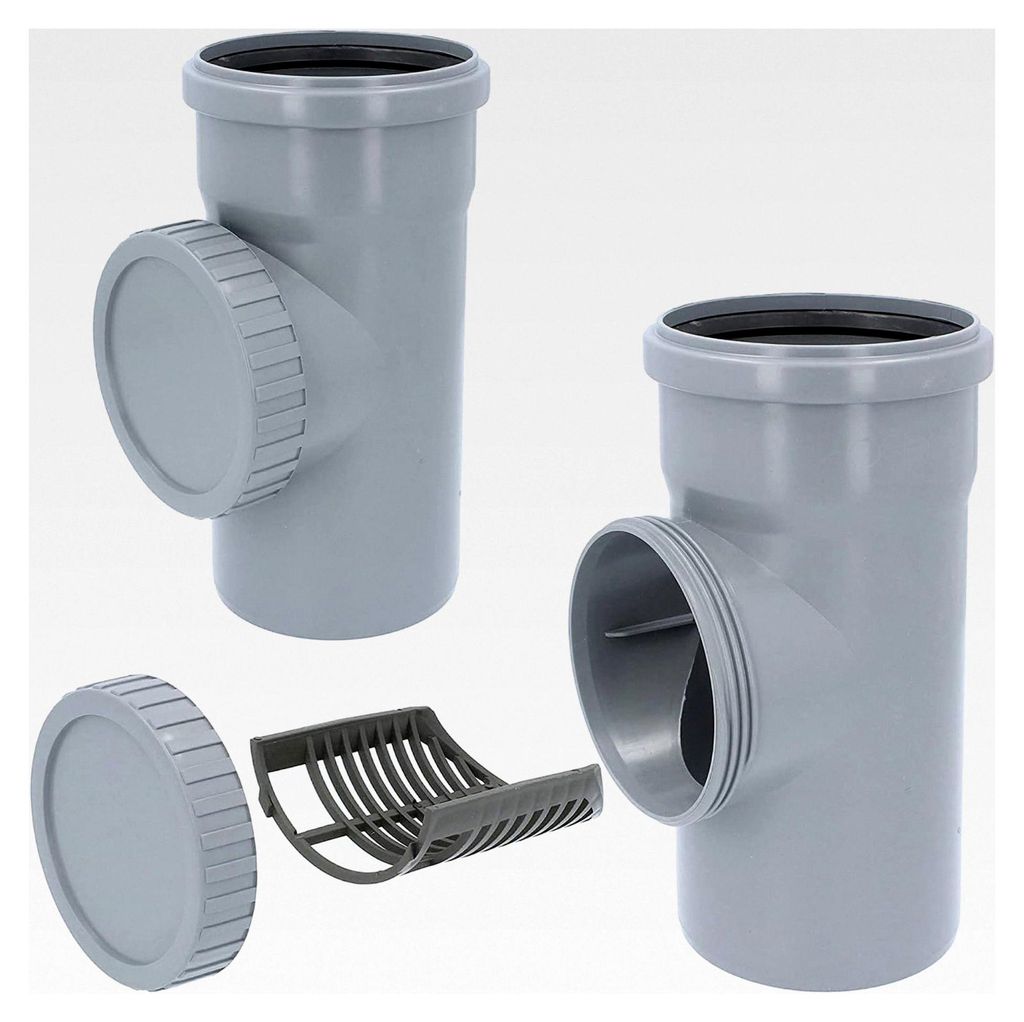 Fallrohrfilter DN 100 Ø 110 mm grau für Laubschutz in Regenwasseranlagen