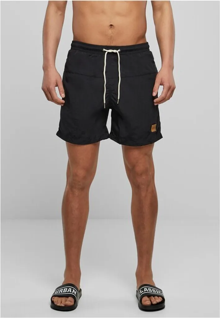 Short de bain séchage rapide Urban Classics Block 2-Pack Bleu Noir L