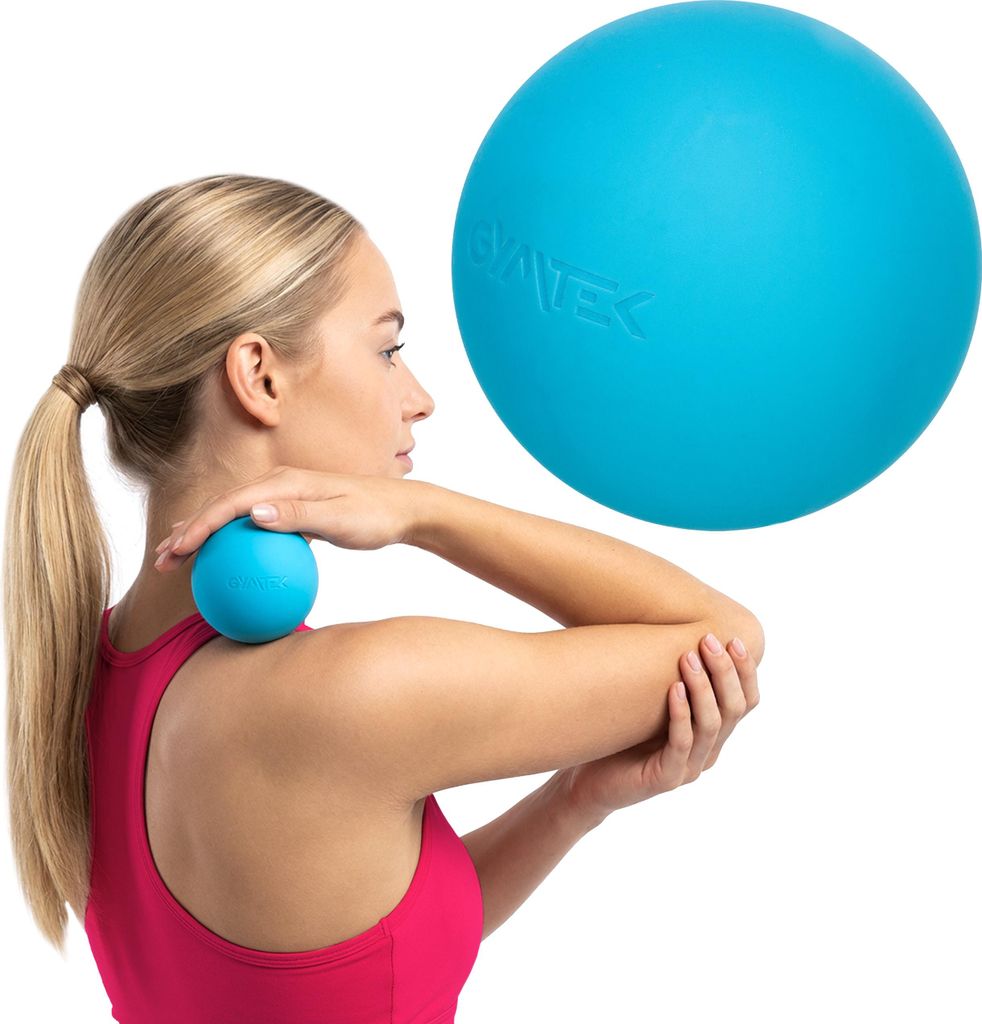 Gymtek Massageball Faszienball Lacrosse Ball - Durchmesser 6.5 cm - Selbstmassage Ball, Triggerpunkt Massagegerät, Physiotherapie, Nackenschmerzen