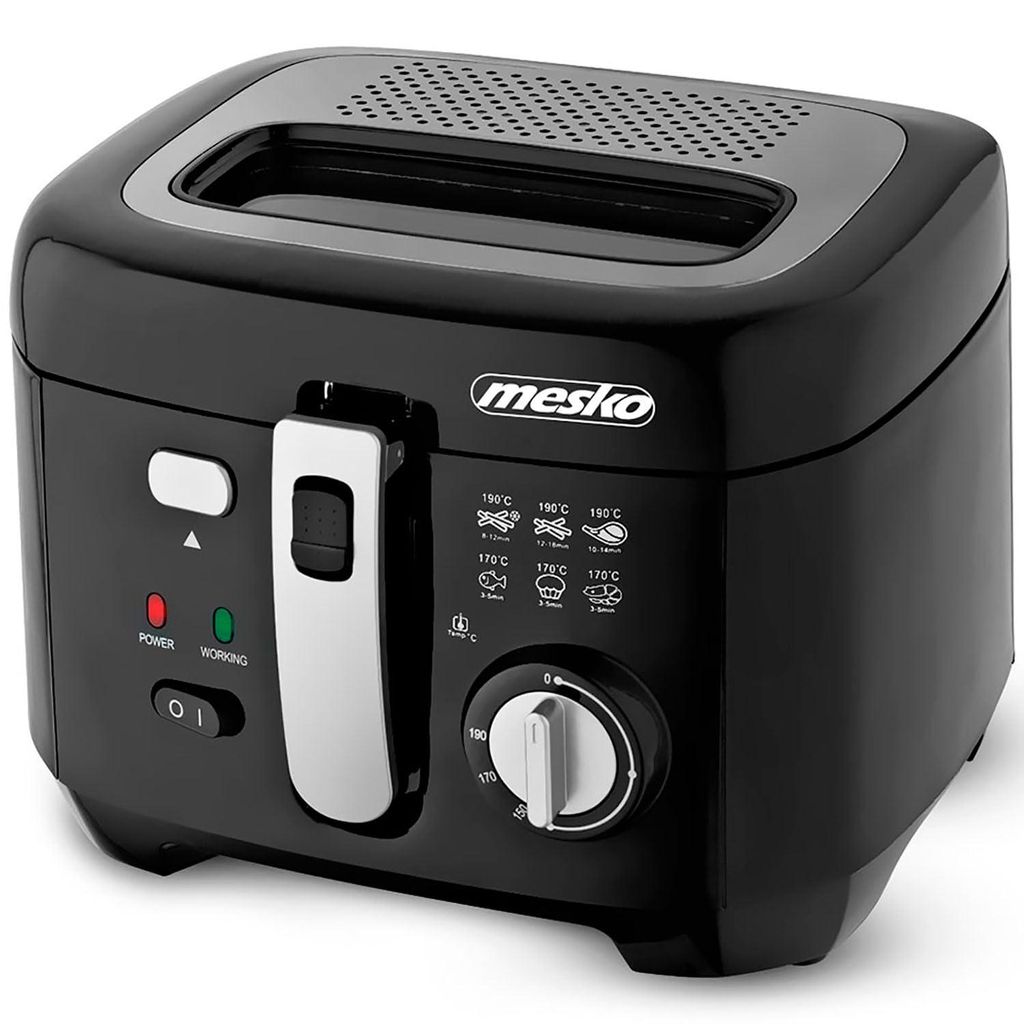 Mesko Home MS 4908, Friteuse, 2,5 liter, Vrijstaand, Zwart, Productafbeelding 