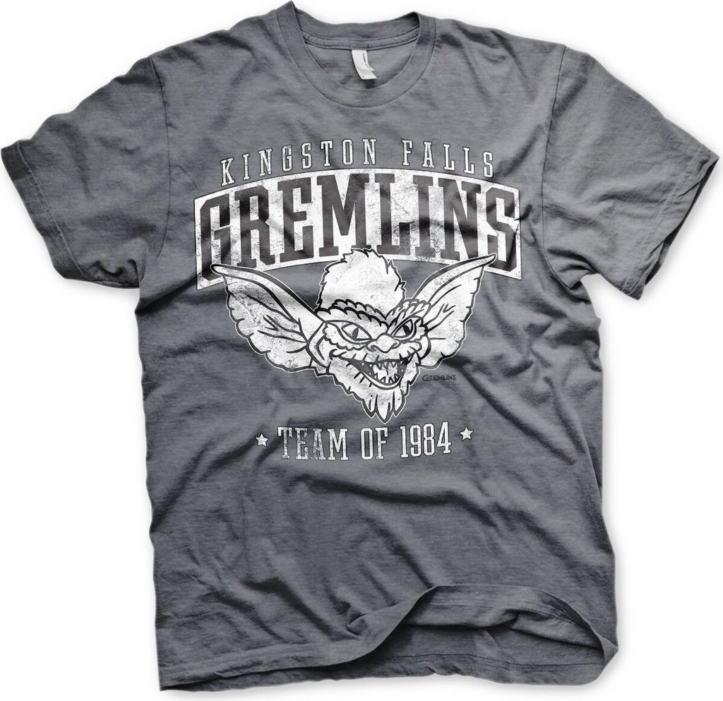 Team Kingston Falls Gremlins of 1984 T-Shirt - Small - Dark-Heather