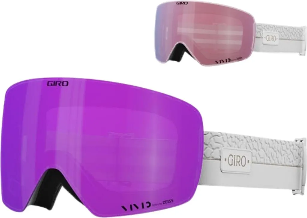 Masque Giro Contour RS Vivid contre la buée Ski et Snowboard Blanc Violet