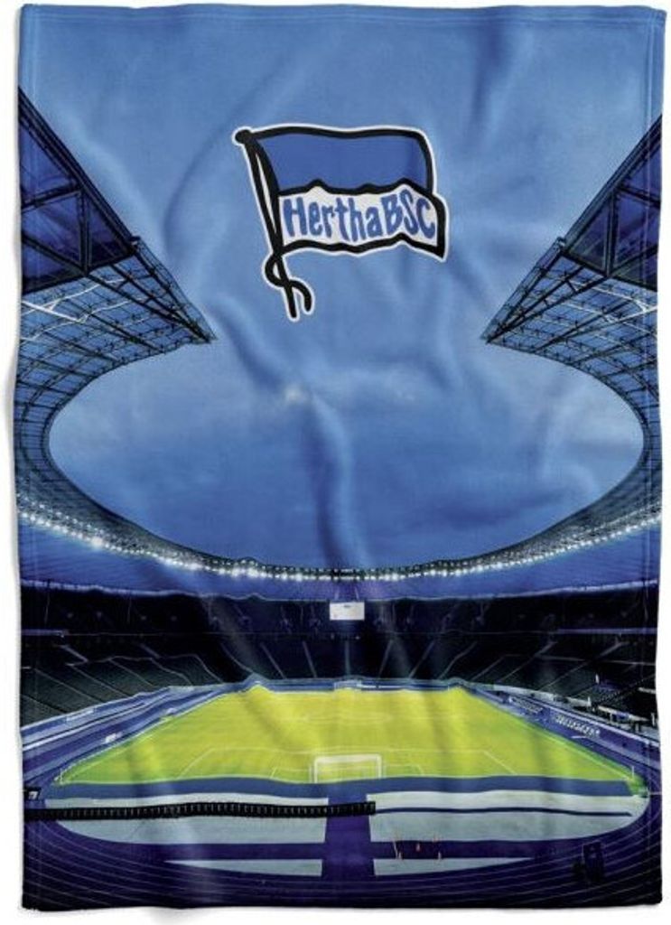 Hertha BSC Fleecedecke Eckfahne Produktbild 