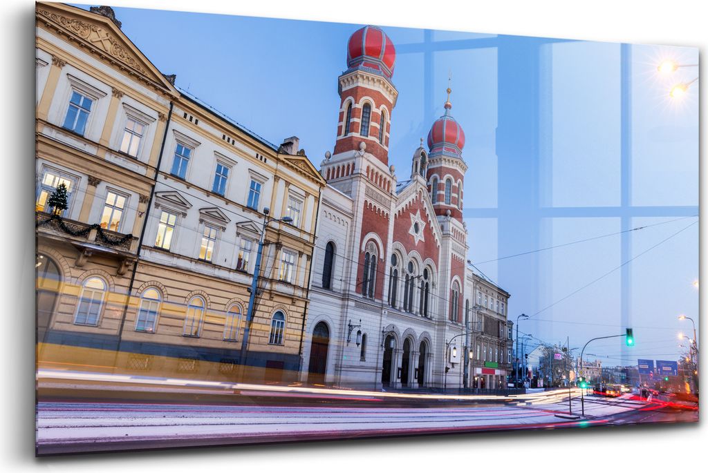 Bilder auf glas - Einteilig - Wanddekoration - Glas Bilder - 120x60 - Große Synagoge in Pilsen