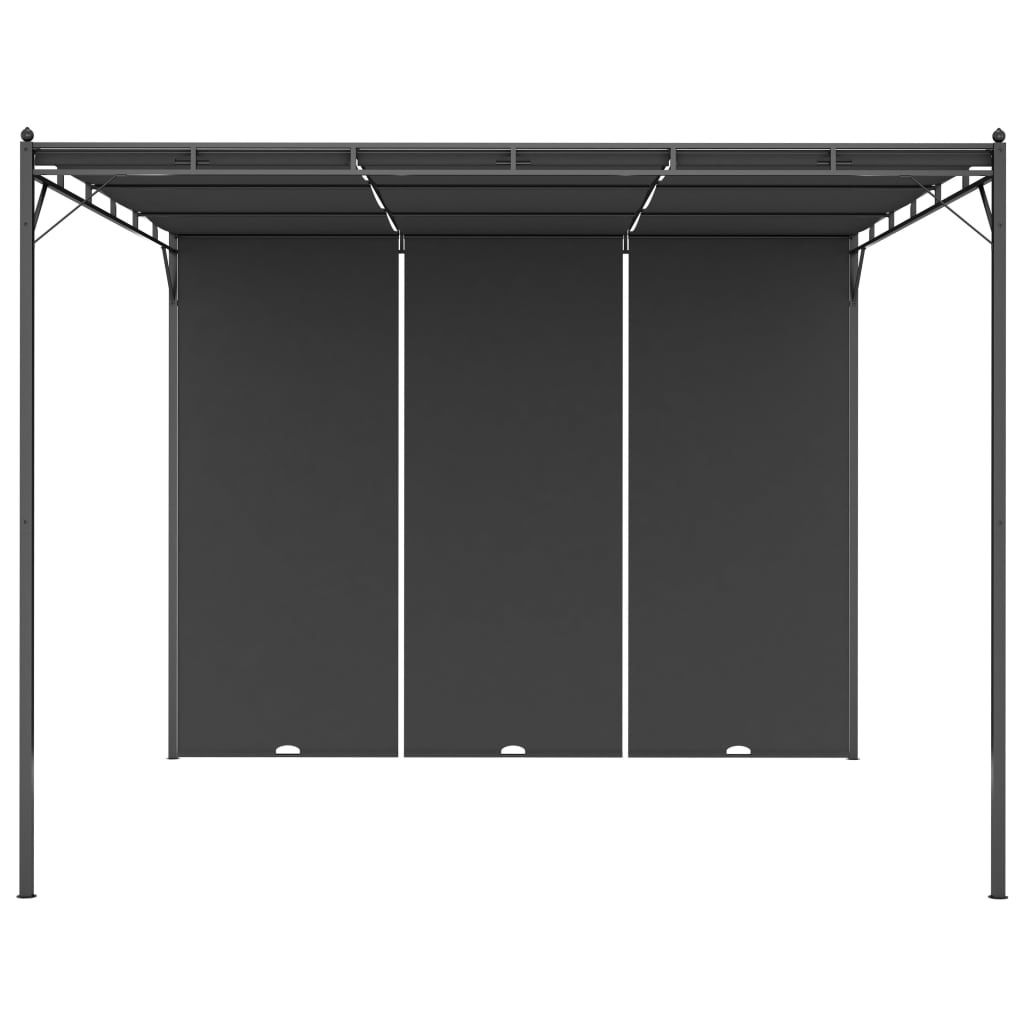 Padiglione da giardino con tenda laterale 3x3x2,25 m Immagine del prodotto 