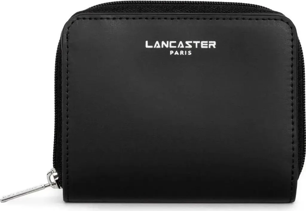 Lancaster Smooth Portefeuille Noir Cuir de Vachette Finition Lisse Luxe
