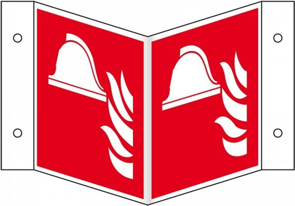 Dreifke Schild I Brandschutz-Nasenschild Brandbekämpfung, Kunststoff, 200x20...