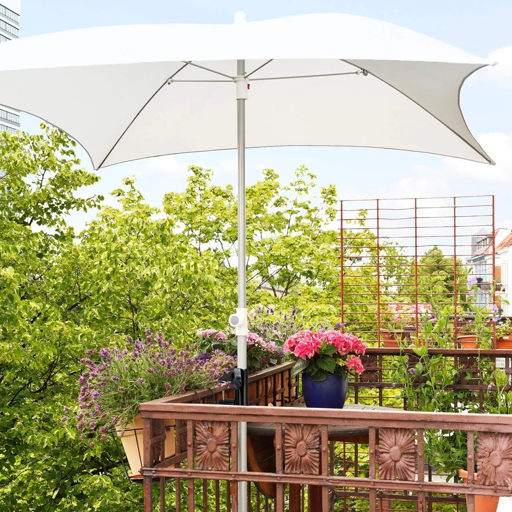Pince de parasol pour rambarde de balcon, fixation en acier noir solide