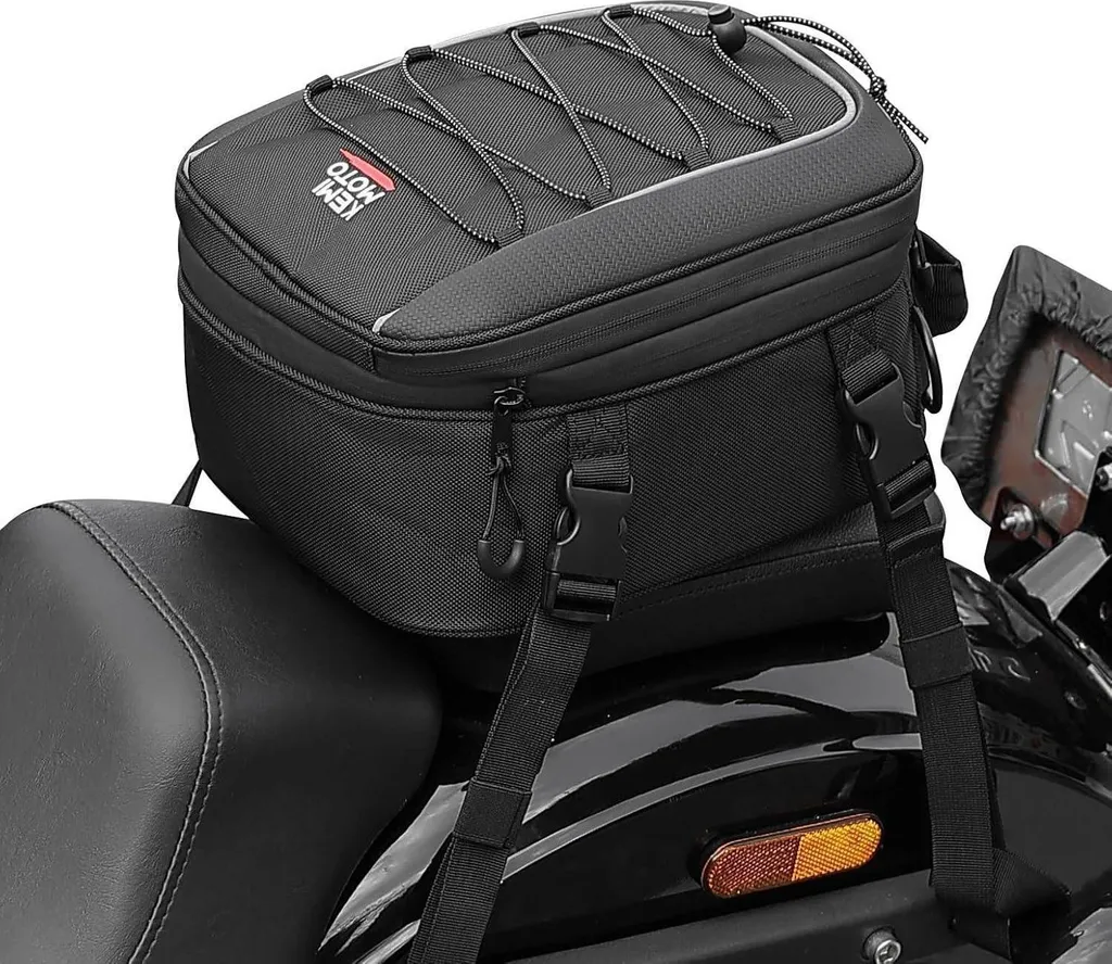 Sacoche de selle moto 12L 100% étanche avec sangles de fixation rapide