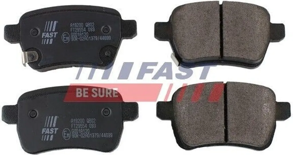 Plaquettes de frein arrière haute friction FAST FT29554 OE 77367914