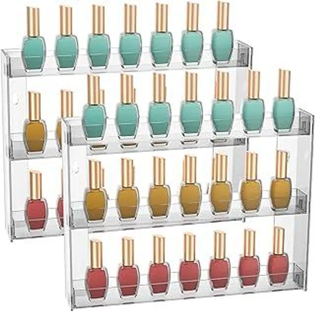 Organizer Parete Acrilico JessLab 2 Pezzi 3 Ripiani Salvaspazio Bagno