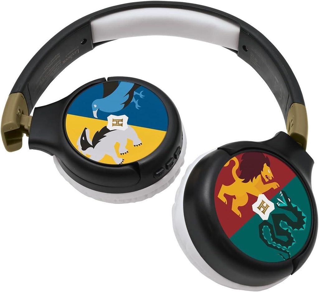 2-in-1 Bluetooth & Kabel Kopfhörer Harry Potter für Kinder und Jugendliche, Stereo, faltbar, verstellbar, kindersicher, Mikrofon, wiederaufladbar