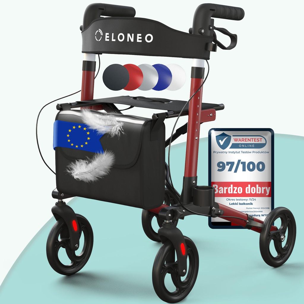 ELONEO Déambulateur pliable et léger avec siège, Image du produit 