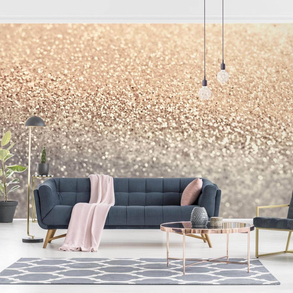 Mustertapete - Vliestapete - gemusterte Tapete UV-beständig Design gold Motiv Wandtapete geruchsfrei