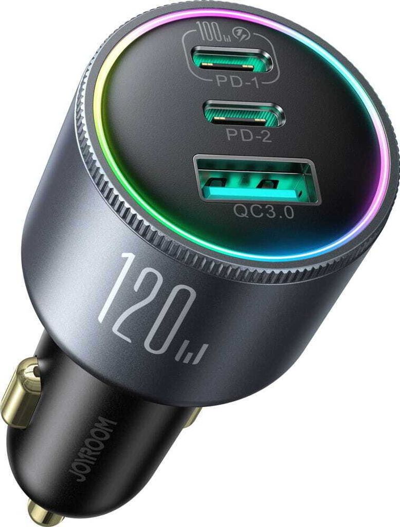 Joyroom Autoladegerät 120W 2Xusb-C Usb+USb-C Kabel 100W Produktbild 