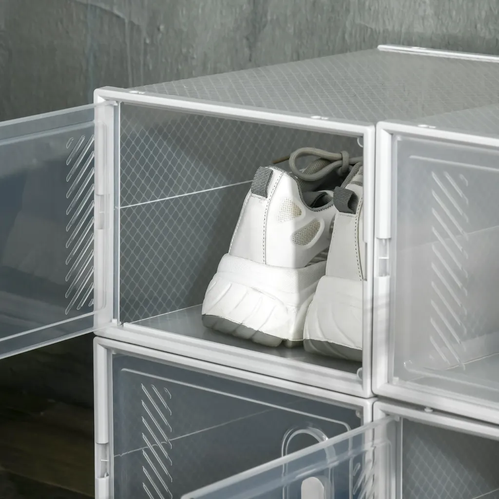 Boîte à chaussures empilable avec porte transparente - Set de 8 pièces - 10