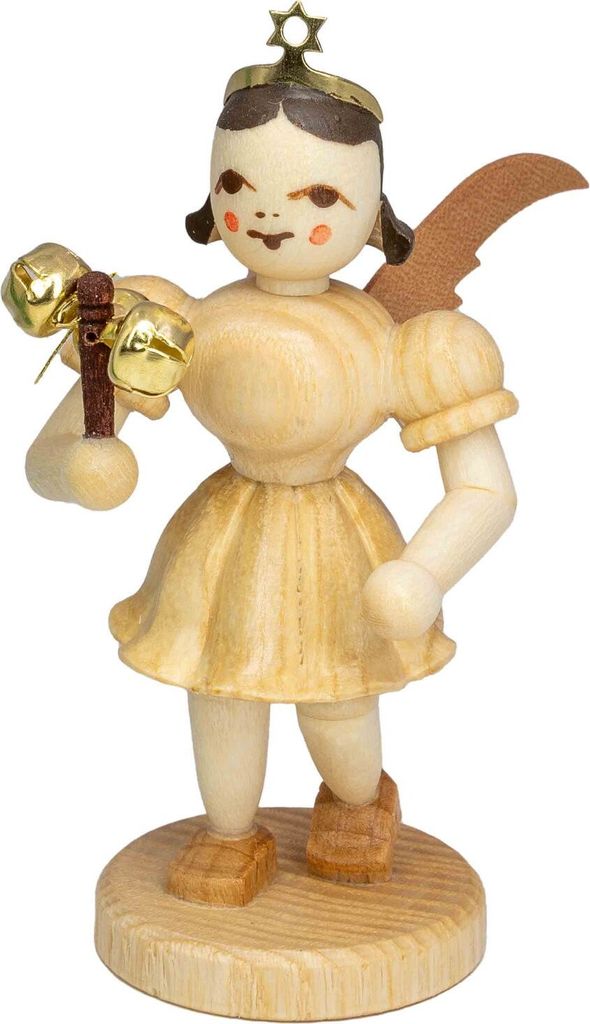 Kurzrockengel mit Schellenstab, natur (6,6cm) von Blank Kunsthandwerk