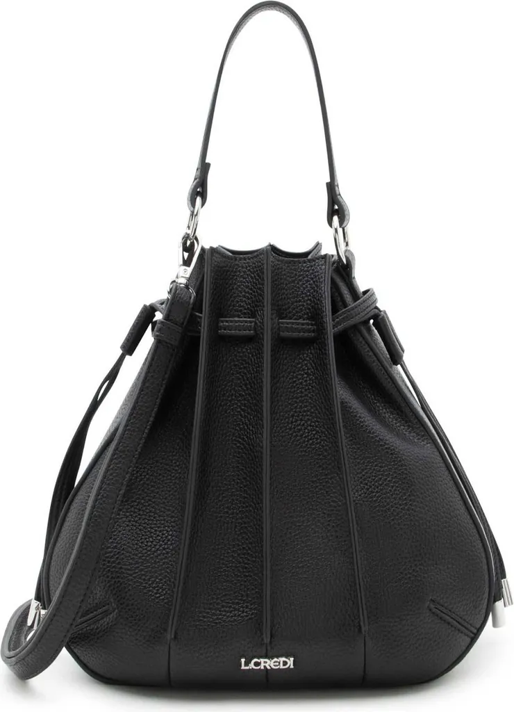 Sac Bandoulière Rahmi Noir L.CREDI - Sac à Épaule avec Grand Volume Noir